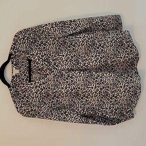 J. Crew Animal Print V-Neck Blouse, Size Medium